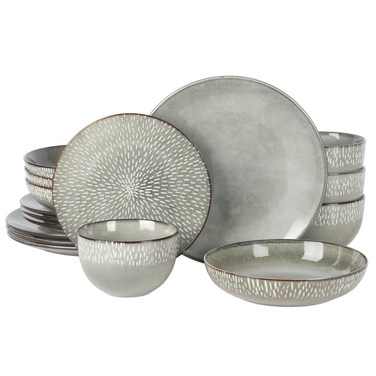 Gibson Elite Matisse 16-Piece Dinnerware Set, Service for 4 - Green - Product image 1