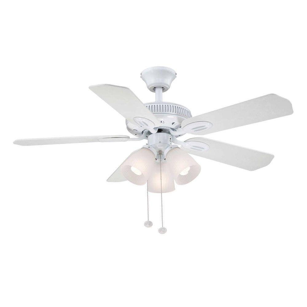 Hampton Bay Glendale 42 in. Indoor White Ceiling Fan with Light Kit - Product image 1