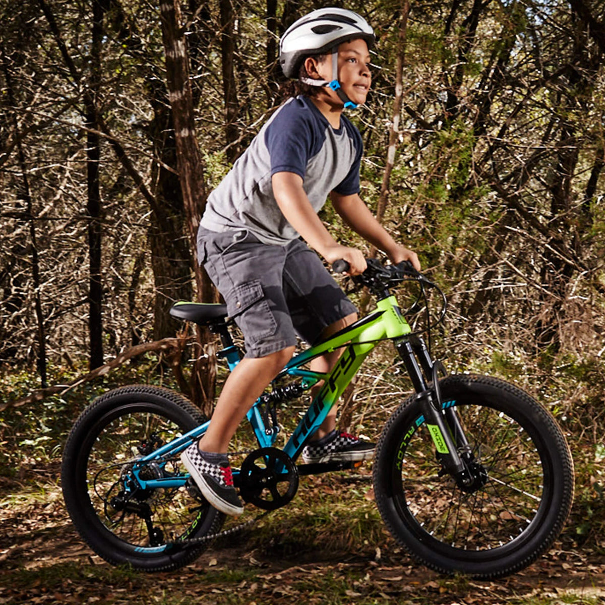 20 - Inch Oxide Boys Mountain Bike for Kids, Lime / Blue - Product image 9