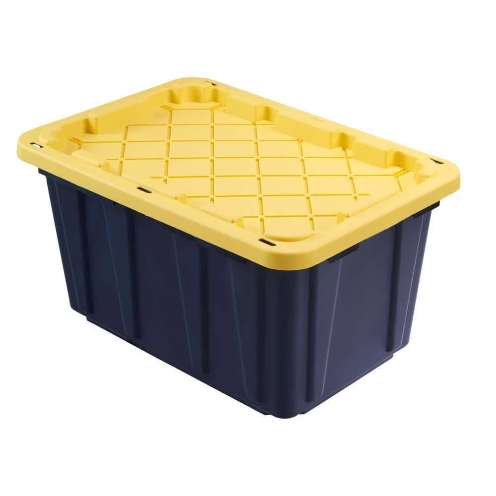 HDX 27 Gal Tough Storage Bin in Black - Product image 1