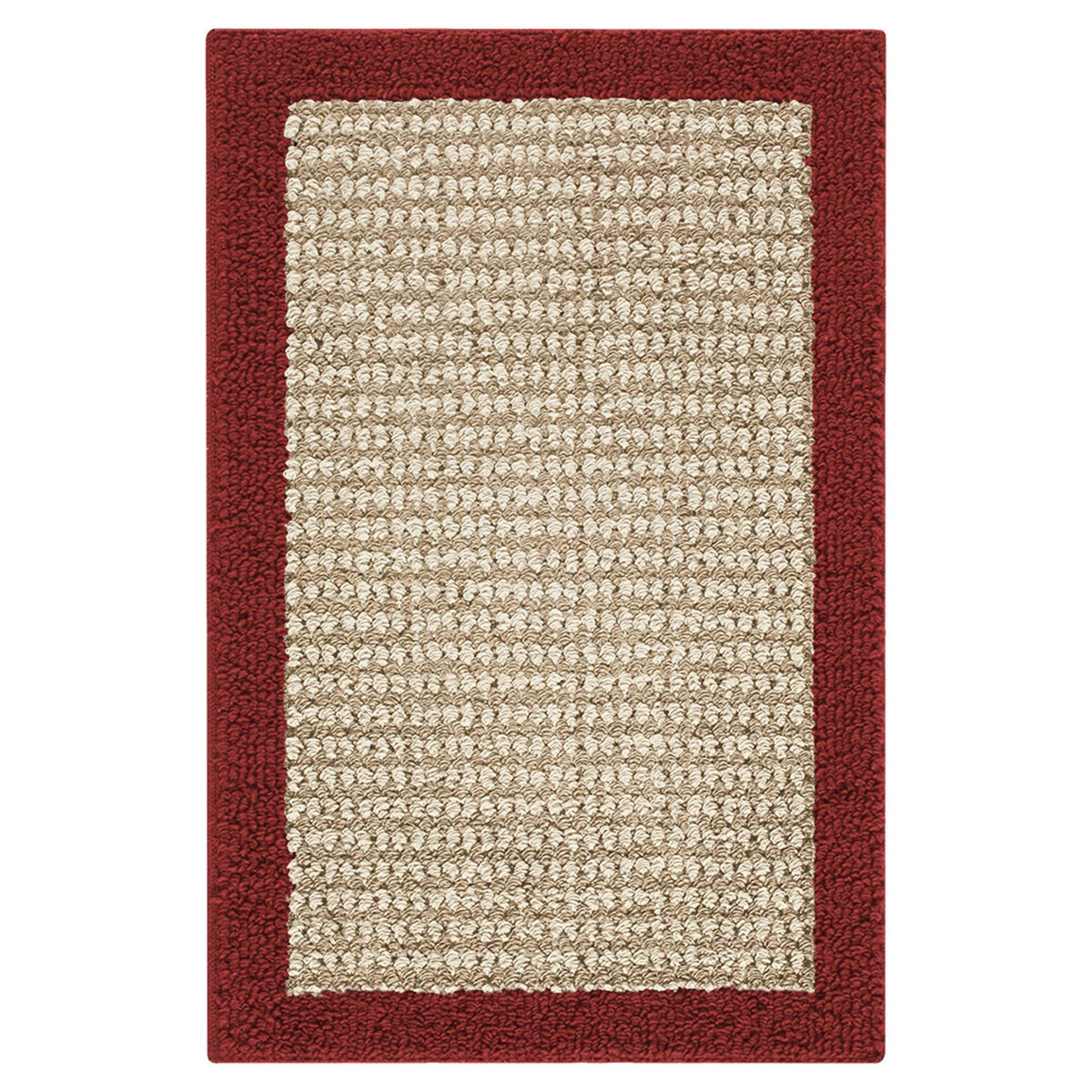 Mainstays Faux Sisal Indoor Entryway Area Rug, Red, 2'6 inchx3'10 inch, Size: 2'6 inch x 3'10 inch - Product image 1