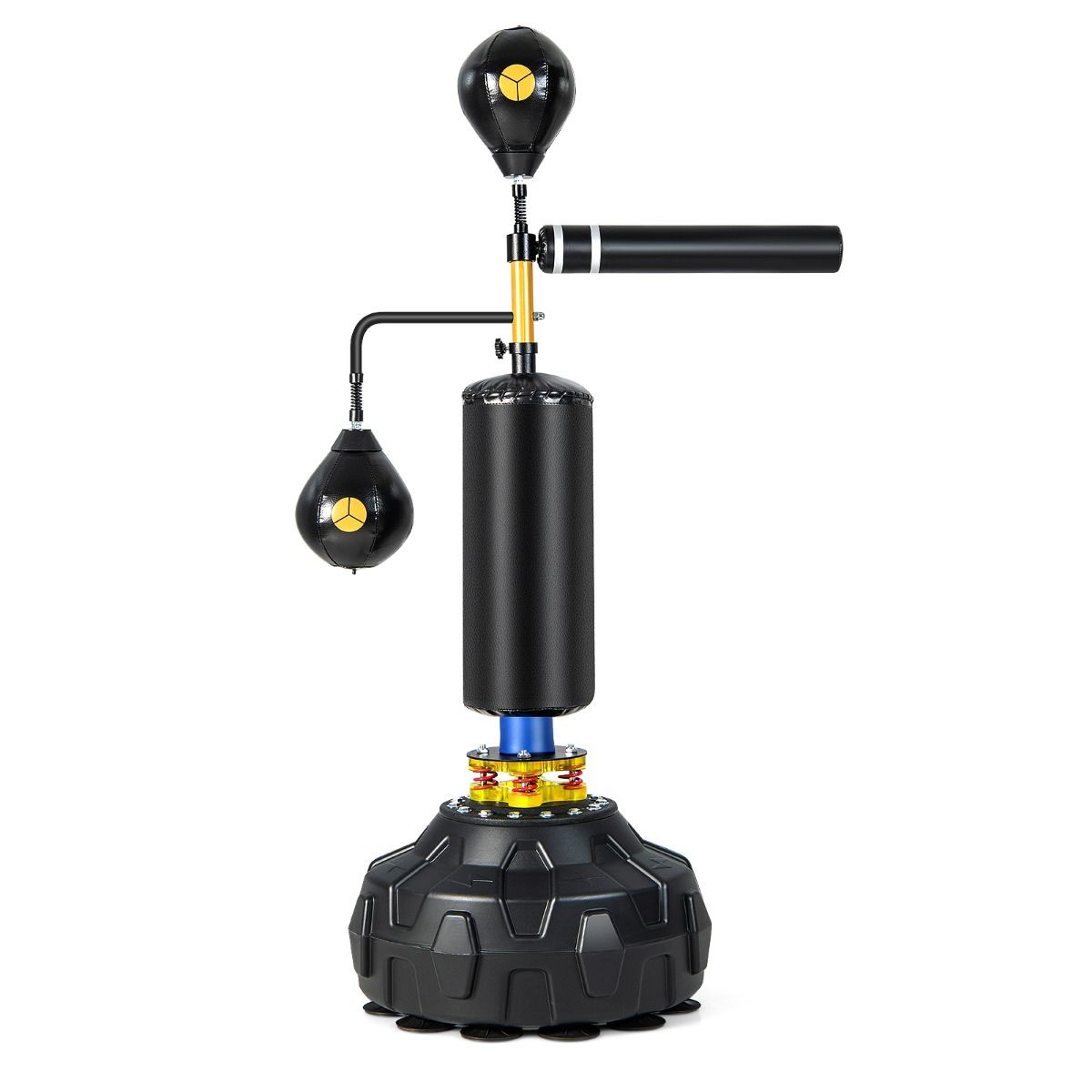 Free Standing Punching Bag Boxing Speed ​​Trainer 360° Swivel Bar Punching Ball Adjustable Height 168-201cm for MMA Teenagers & Adults -