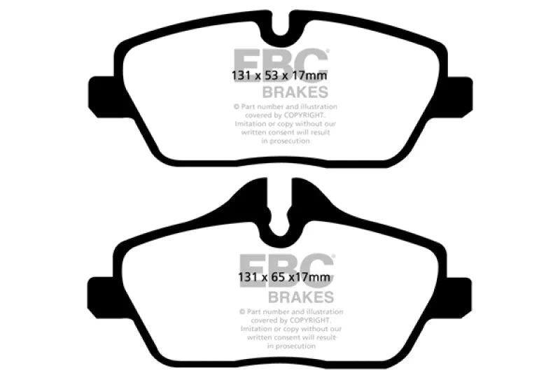 EBC Ultimax2 Low Dust Street - Front Ultimax 2 Pad PN UD1308