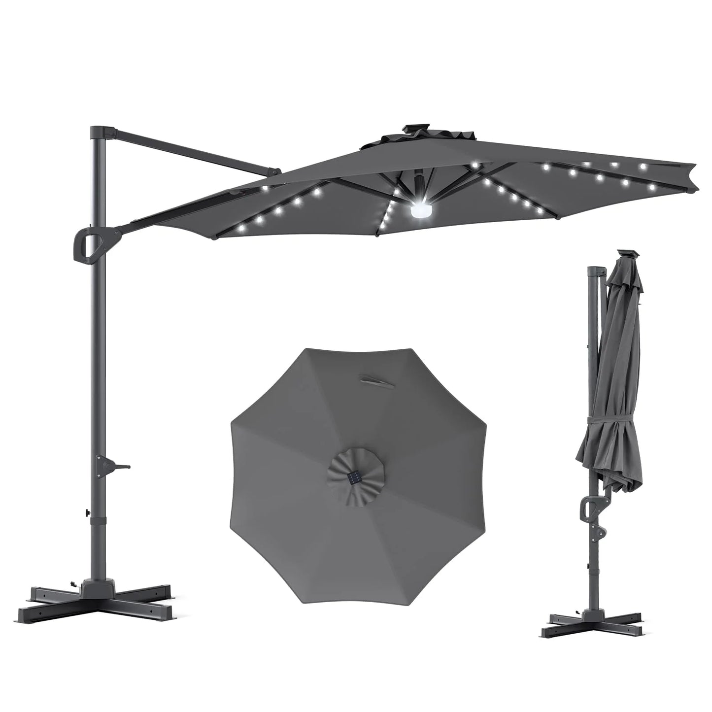 Tangkula 10ft Patio Umbrella 35 LED Lights Aluminum Pole 360 Degree Rotation - Product image 11