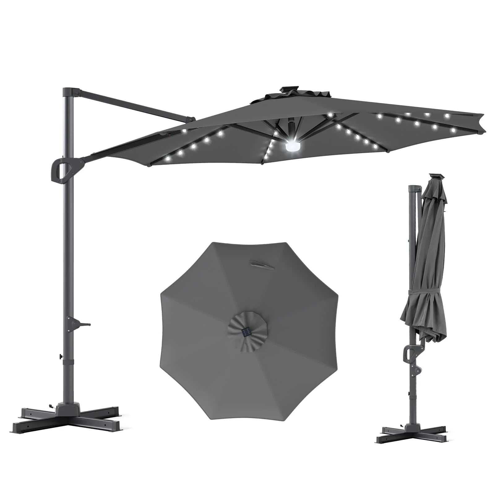 Tangkula 10ft Patio Umbrella 35 LED Lights Aluminum Pole 360 Degree Rotation - Product image 11