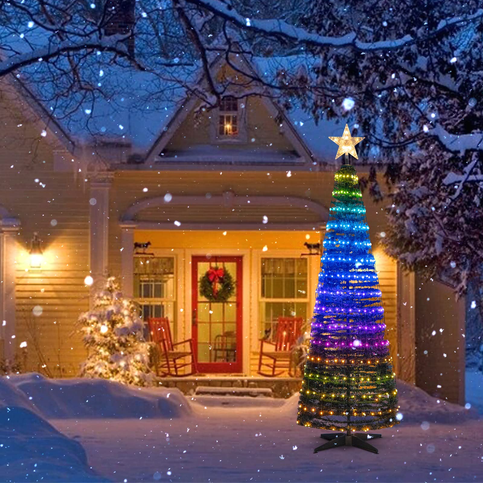 Tangkula 6.2FT Pop-Up Christmas Tree with 282 LED Lights - Product image 2