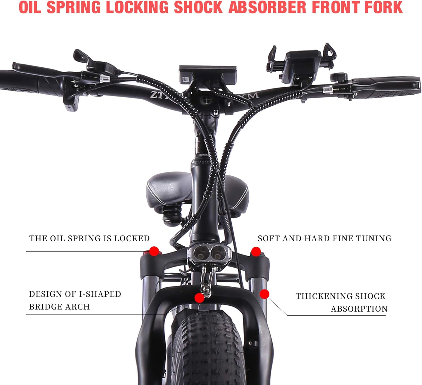 ride66 Electric Mountain Bike for Adult Men, 26 Inch 21Ah Shimano Lithium Battery 7 Speed, Men's Fat Bike Black XL -
