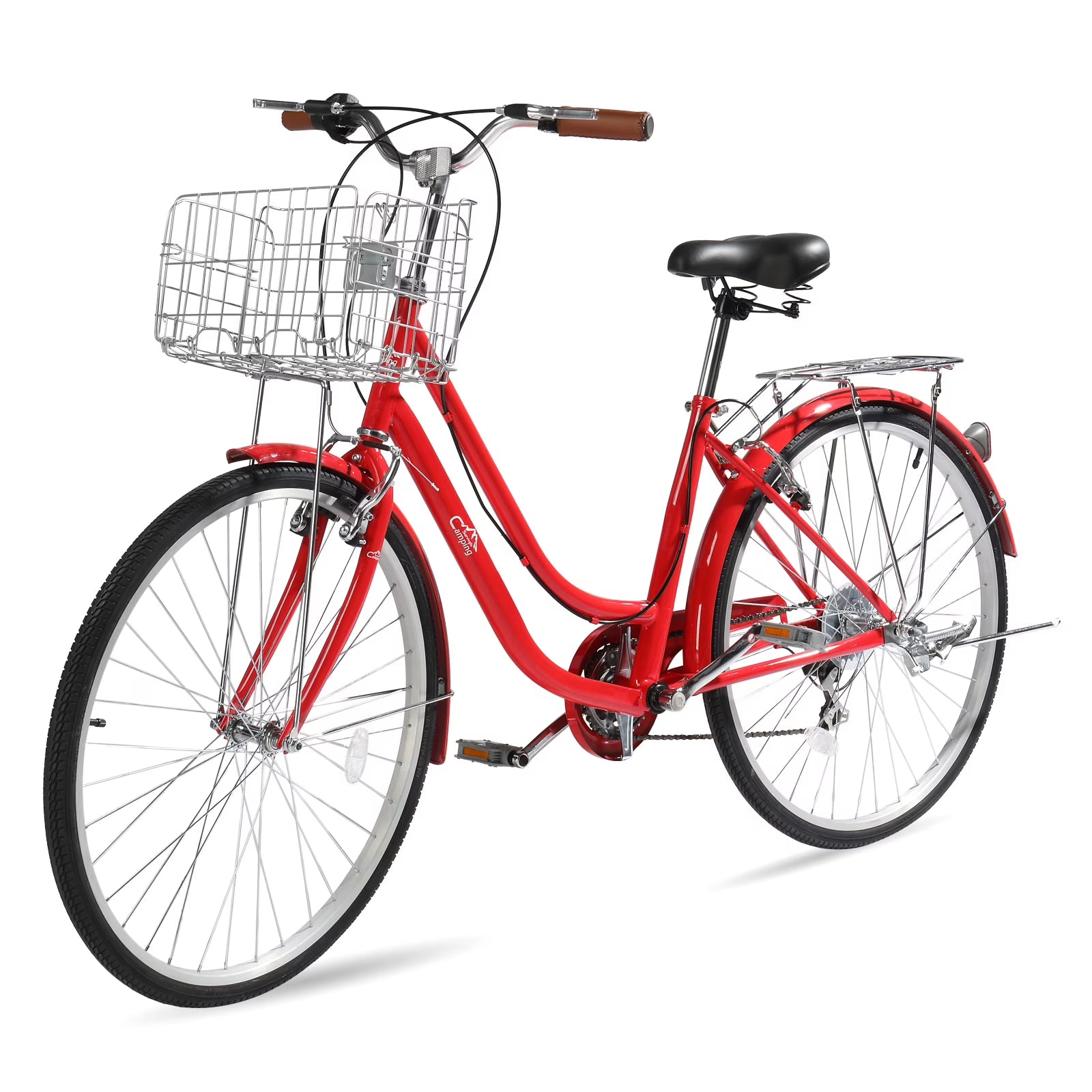 Ktaxon 26in Urban Commuter City Bike, Shimano 7 Speed Adult Road Bicycle, Pink