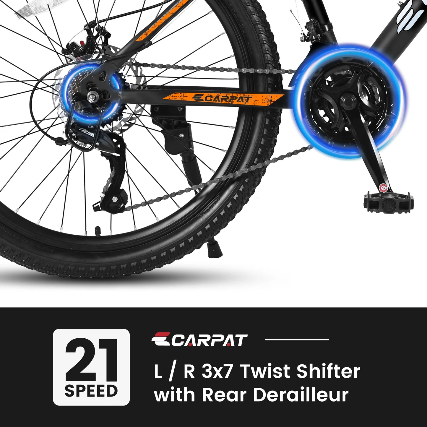 26 in Mountain Bike, Shimano 21 Speeds W/Mechanical Disc Brakes, High - Carbon Steel Frame - Product image 6