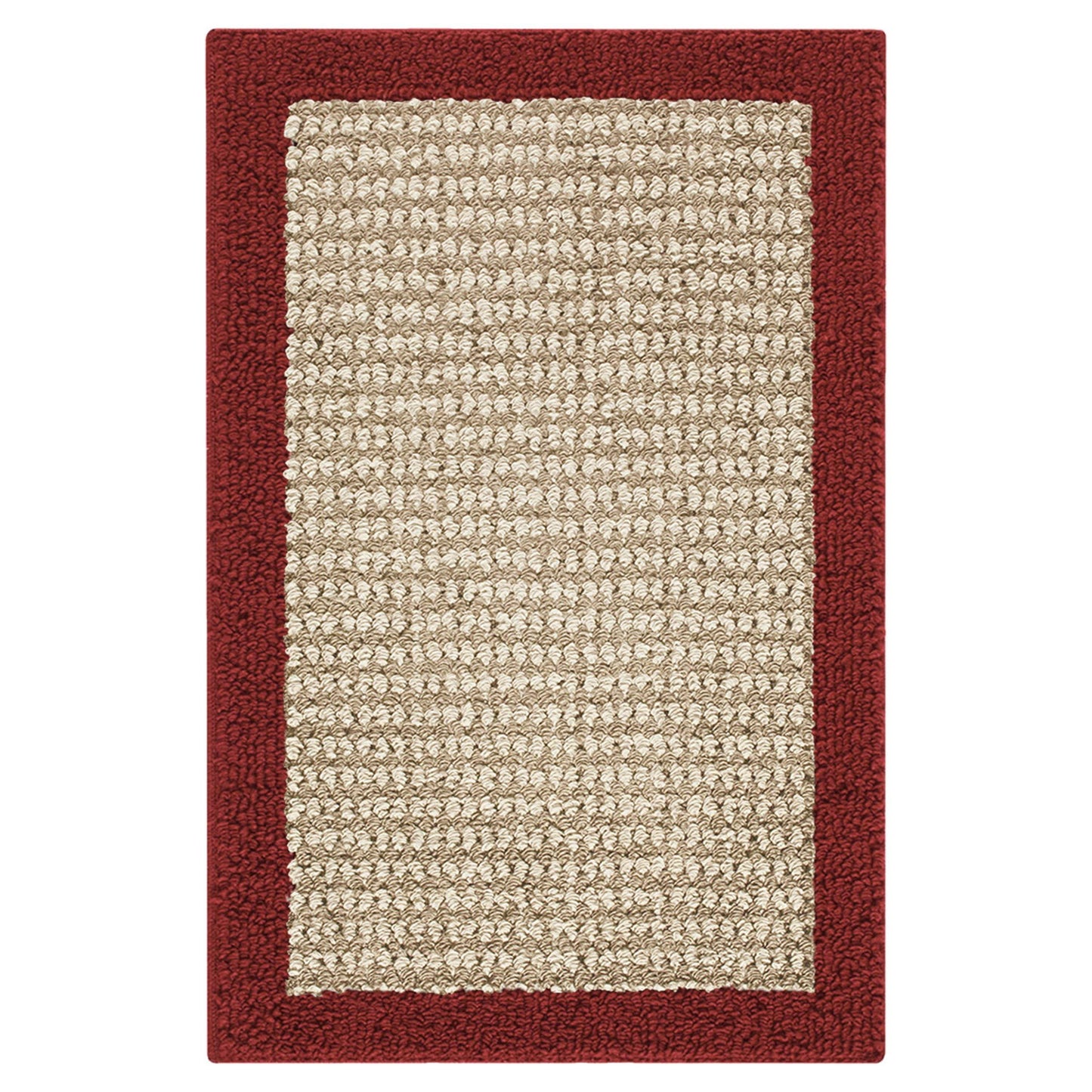 Mainstays Faux Sisal Indoor Entryway Area Rug, Red, 2'6 inchx3'10 inch, Size: 2'6 inch x 3'10 inch - Product image 1