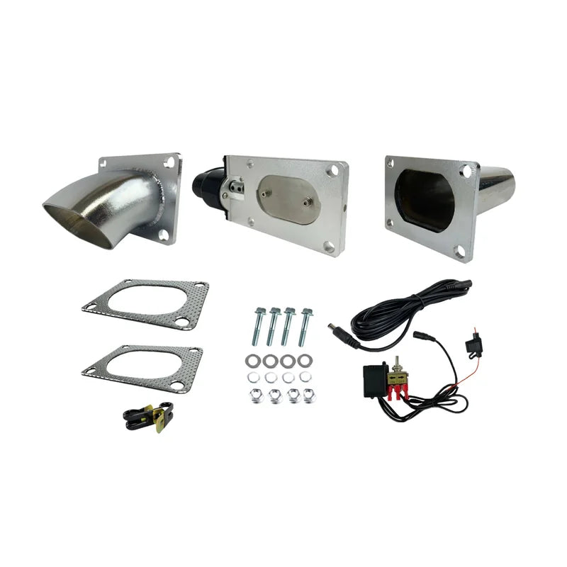 Granatelli 3.0 In. (76 Mm) Oval Electronic Exhaust Cutout System - Stainless Steel 313530