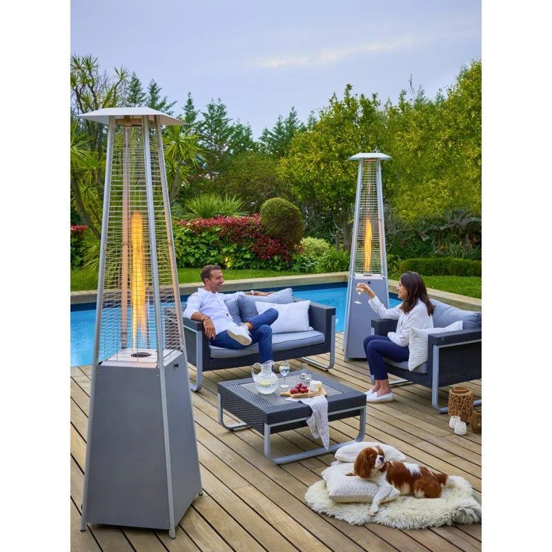 Outdoor gas heater - Pyramid - Black - 13 kW - Favex protective cover -
