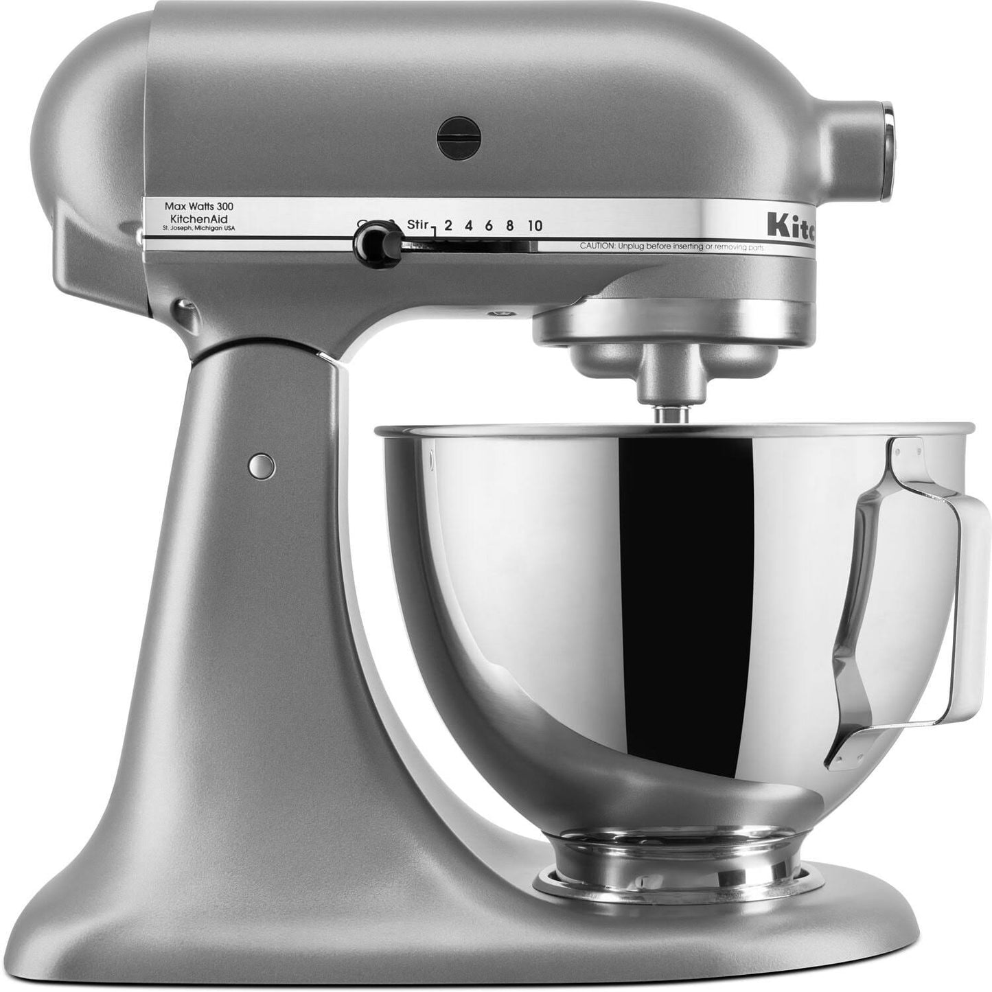 KitchenAid KSM97SL Deluxe 4.5 Quart Tilt-Head Stand Mixer, Silver - Product image 1