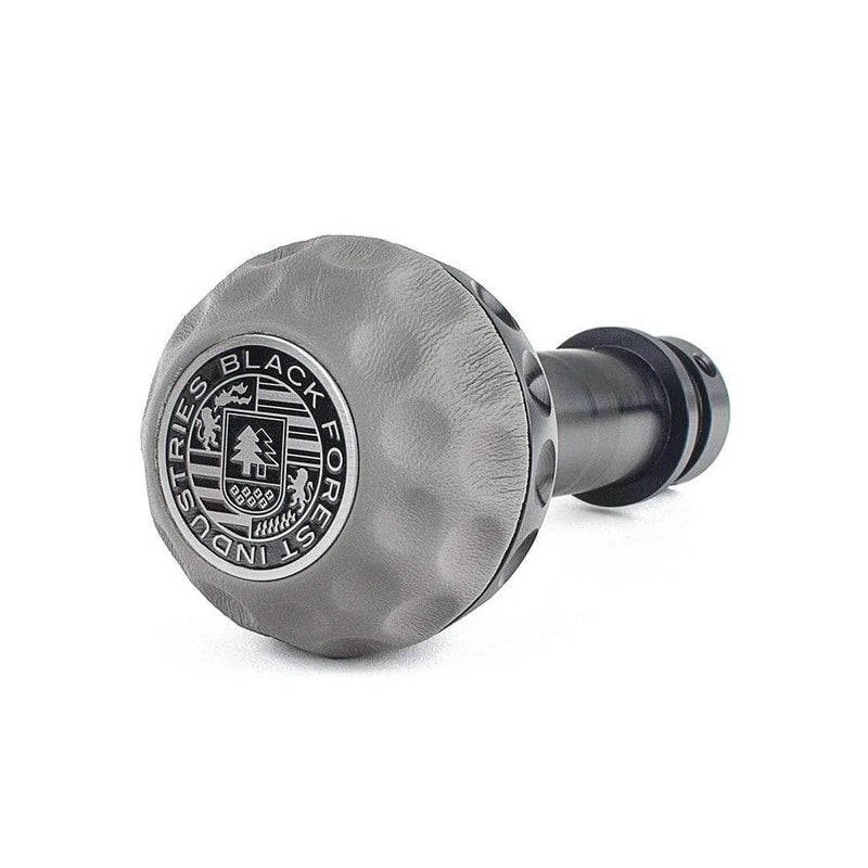 BFI GSB Heavy Weight Shift Knob - Graphite Gray Nappa Leather - Black Anodized (VW/Audi Fitment)