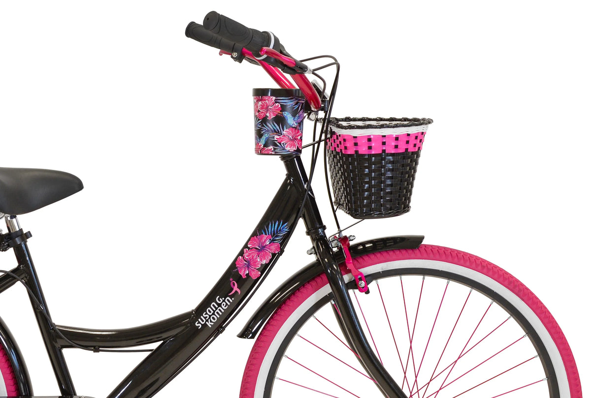 26" Susan G. Komen Cruiser Bike, Adult, Ages 12+, Black and Pink - Product image 6