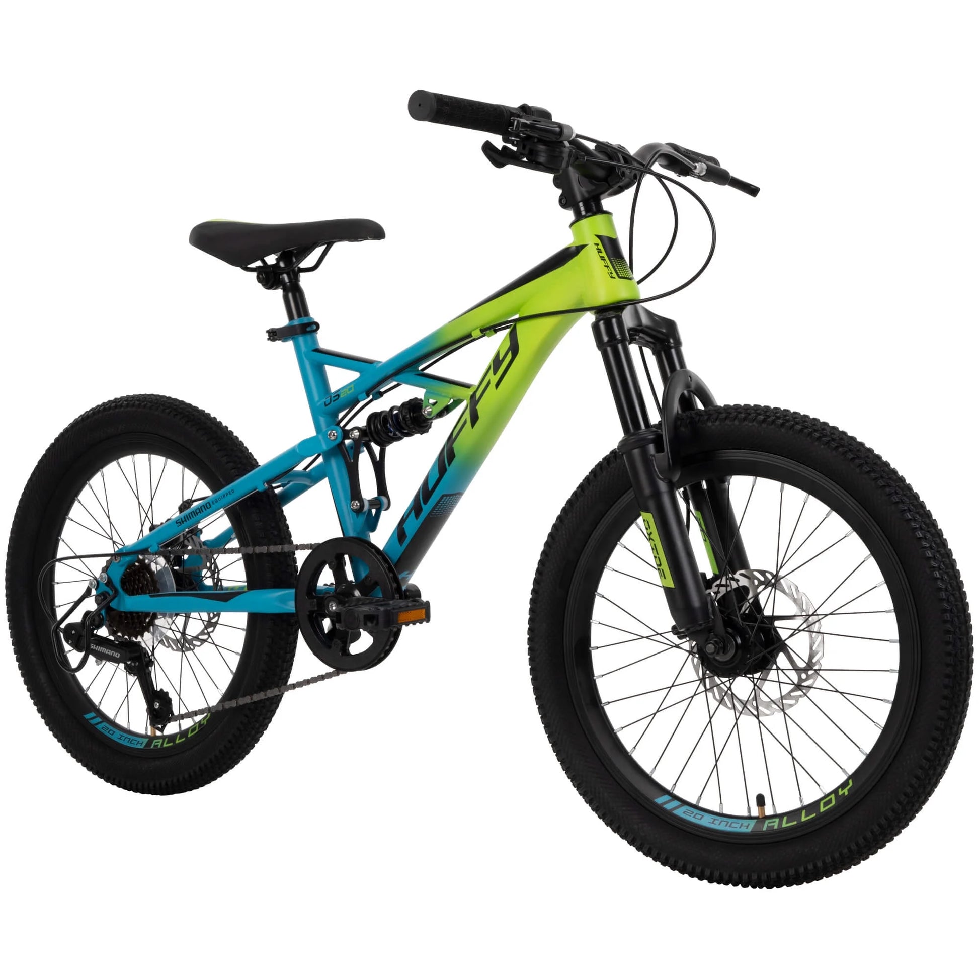 20 - Inch Oxide Boys Mountain Bike for Kids, Lime / Blue - Product image 1